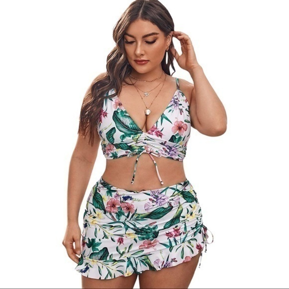 Plus Size 3 piece Bikini Set